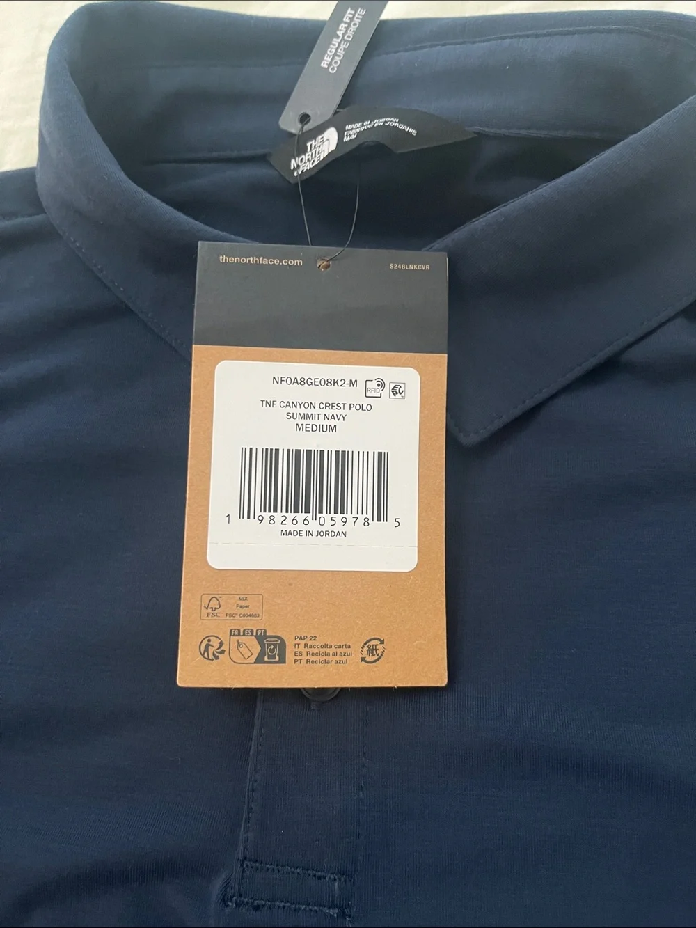 The North Face Men’s Navy Short-Sleeve Polo Shirt